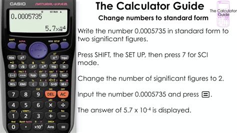 scientific notation on a calculator